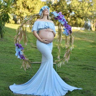 Vestido para ensaio de gestante ciganinha