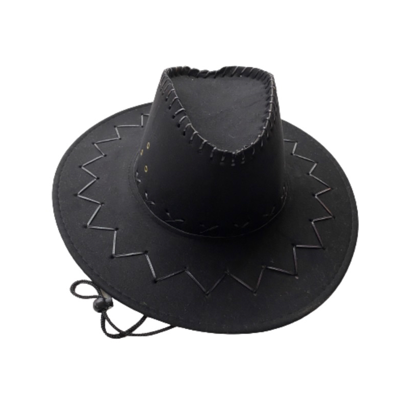 Chapéu De Cowboy Feminino / Masculino De Camurça Com Aba Larga