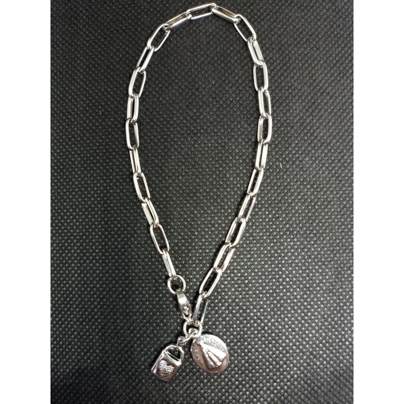 Pulseira Cadeia de Consagração Medalha Nossa Senhora Aparecida 1,5cm Aço Inoxidável