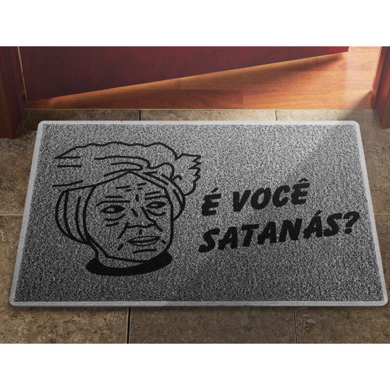 Tapete Capacho É Você Satanás? Chaves Turma Do Chaves Chesperito Decoração Porta de Entrada 60X40 cm.