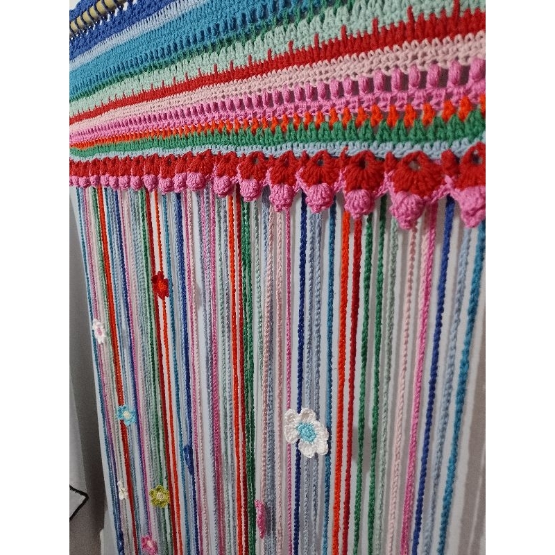 Cortina Colorida de Crochê: Onde Comprar | BuscaProdutos