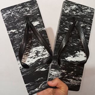 Chinelo Quadrado Estilo Japonês Marmorizado