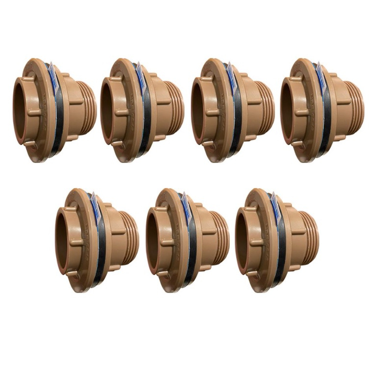 7 x Adaptador Flange 50x1.1/2''  Caixa D' Água e Cisterna em Oferta na Shopee