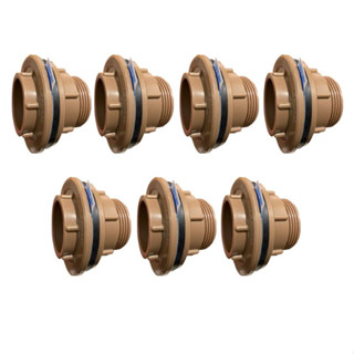 7x Adaptador Flange 50mm (1.1/2) Marrom Para Caixa D
