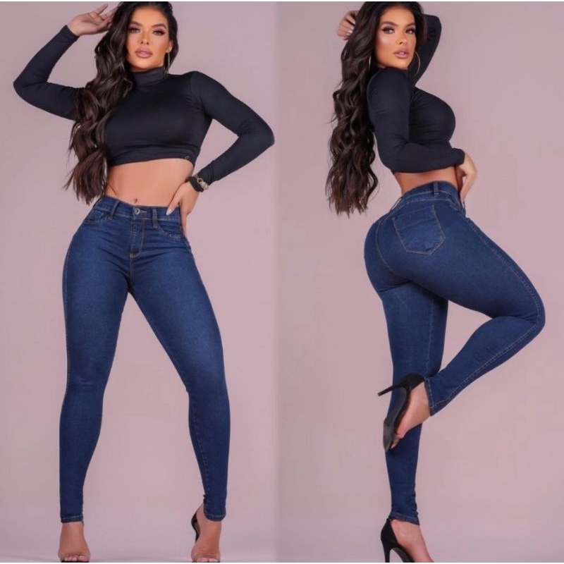 calça jeans feminina skinny com lycra wissam jeans