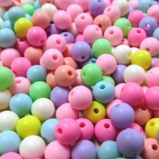 Miçanga 8mm Bola Leitosa 50 Unidades Pulseira Infantil
