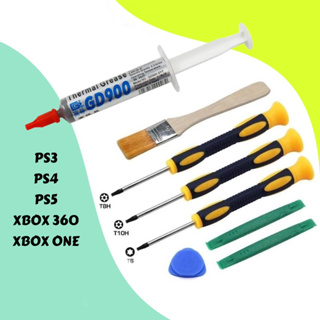 Kit Chaves Torx Limpeza e Manutenção PS3 PS4 PS5 XBOX ONE 360 + Pasta Térmica Prata GD900 7g Original GD Brand em Oferta na Shopee