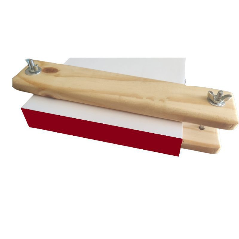 Prensa de Blocagem feito de Madeira Pinus 30x5x7  para folha (A4)