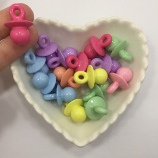 Pingente Chupeta Colorida Leitosa 24x17mm 20 Unidades Para Colares e Pulseiras