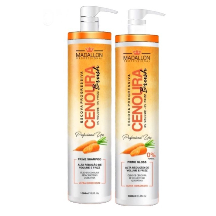 Escova Progressiva Cenoura Brush Zero Madallon 1Litro em Oferta na Shopee