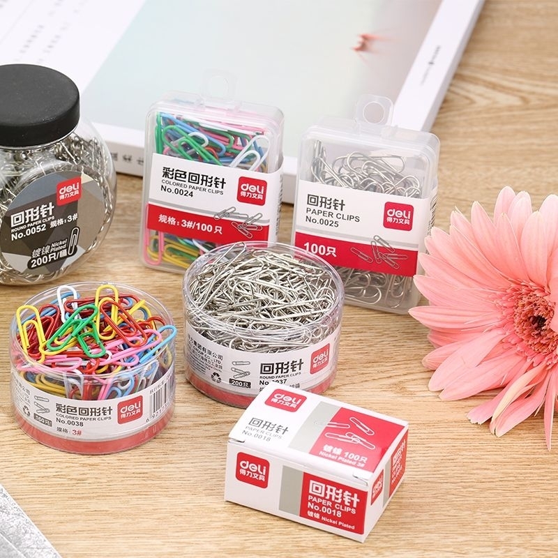 80 / 160 peças de Clipes Para Papel Colorido plata / Metal Prendedor Organizada 1 caixa / clips em Oferta na Shopee