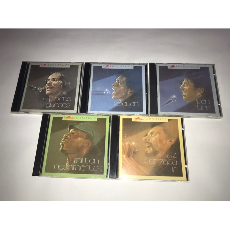 lote de 5 cd's - perfomance ivan lins, djavan, gonzaga jr, milton nascimento, beto guedes cd