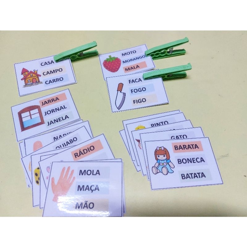 Jogo Pedagogico associação imagem e palavra em Oferta na Shopee