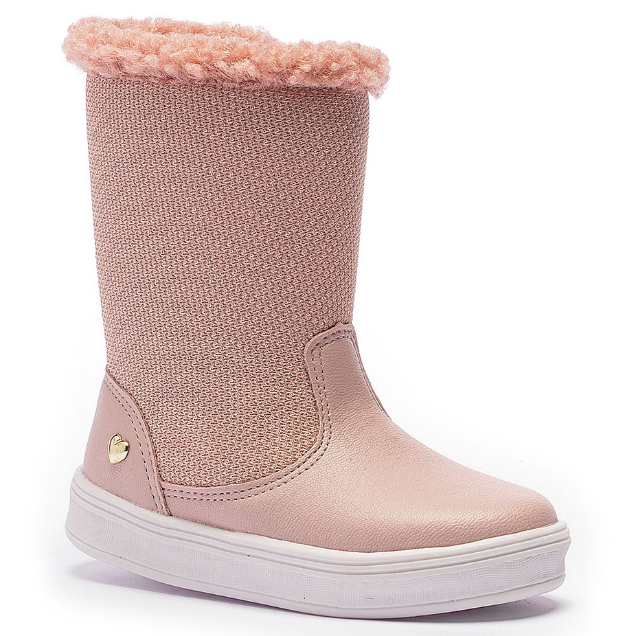 Bota Infantil Feminina Tininha Tênis Menina Macio com Pêlo Conforto Escolar