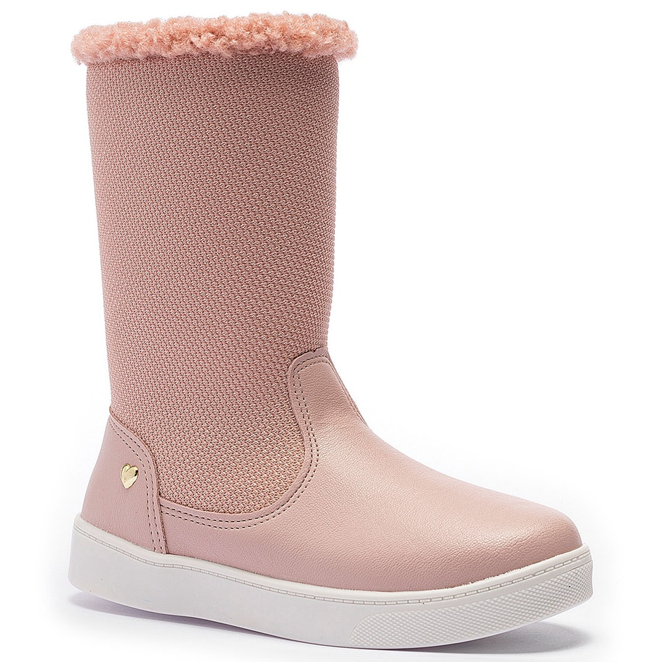 Bota Infantil Feminina Coturno Tênis Tininha Infantil Menina Casual com Pêlo