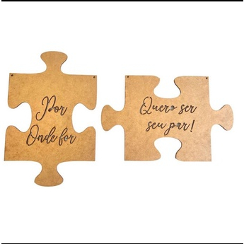 Conjunto Cadeiras Noivos Por onde for quero ser seu par placa decorativa casamento mdf placa cadeira dos noivos enfeite quebra cabeça