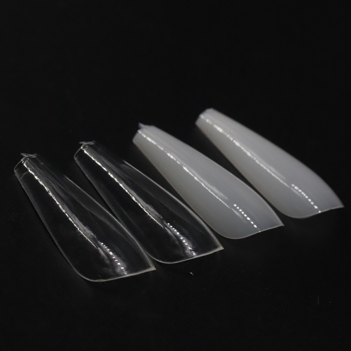 Refil 600 Unhas Postiças Bailarina Realista  inteira Decorações Acrigel Encapsuladas Along...