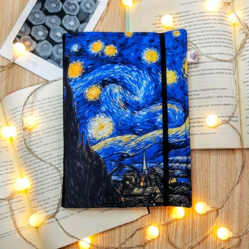 Capa Para Livros Obras de Arte - Nascimento de Vênus em tecido - Monalisa - Noite estrelada