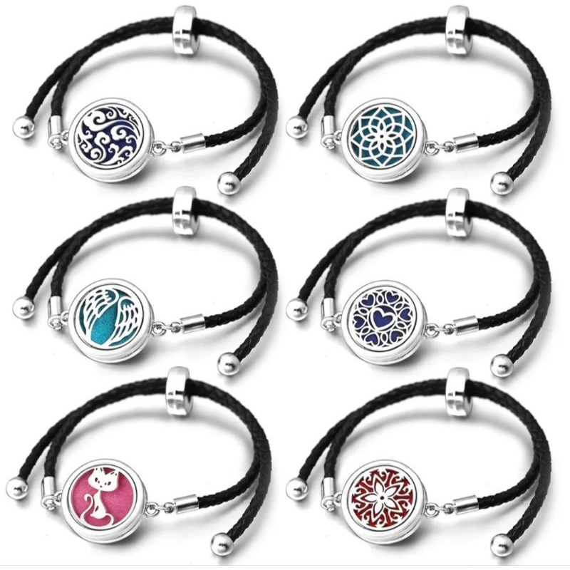 Pulseira Difusora Courinho com 5 espumas em Oferta na Shopee