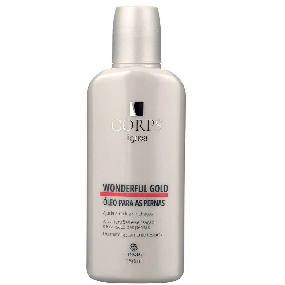 Wonderful Gold Óleo Para as Pernas Redução do cansaço e dos inchaços 150ml Hinode