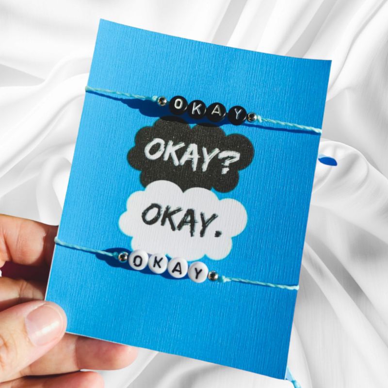 Pulseira de miçangas dual casal/namorados, a culpa é das estrelas". Okay? okay
