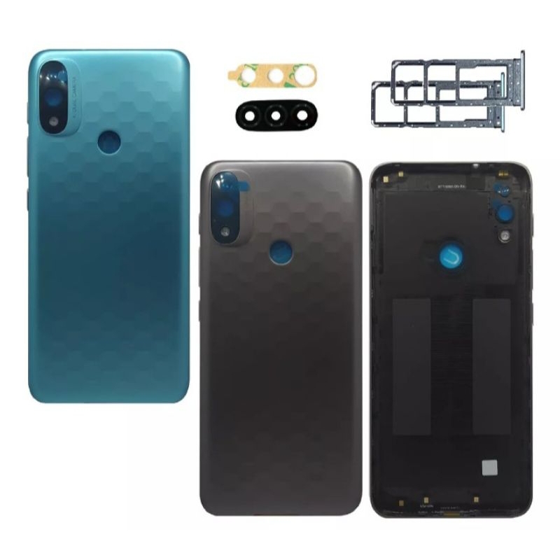 kit tampa traseira + lente + gaveta do chip para moto E20 novo em Oferta na Shopee