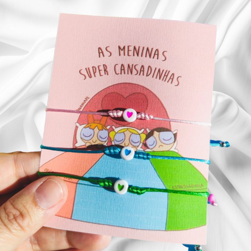 Pulseira de miçangas da amizade, trio "as meninas super poderosas"