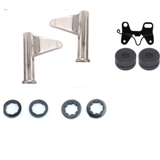 4 Coxim Borracha + 2 Suporte Farol Cg 125 Today Titan 83 A 99 painel