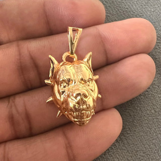 Pingente Pitbull Folheado a ouro