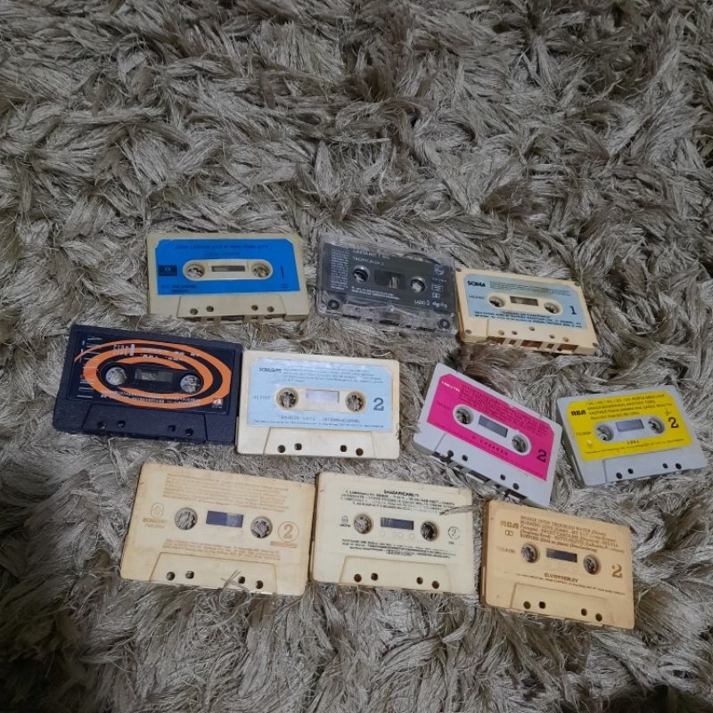 Fitas K7/Cassete Variadas Sem Encarte - John Lennon, Elvis Presley, ABBA, Anita Mui, Caetano e Gil, Chacrinha
