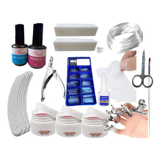 Kit fiber em Gel Sina Lina original profissional completo mais cortador de tips .não gel vólia xed ou xd