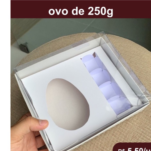 10 und Caixa para ovo de colher com ajuste 150g a 500g pascoa embalagem kraft 21x16x10cm