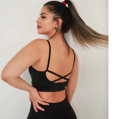Top Academia Alcinha Fitness Com Cruzado nas Costas - Zero Transparência - Suplex Power - Costas Xis Top Fitness