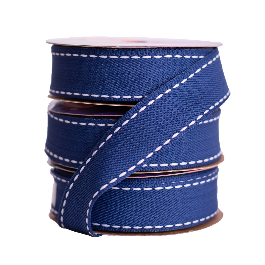 Fita Jeans Sinimbu Pespontado branco rolo N5(22mm) 10 metros - Ref: 1862/22 em Oferta na Shopee