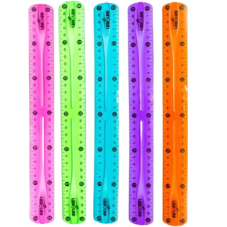 Régua Flexível 30cm Cores Sortidas Escolar Escritório Leo&Leo em Oferta na Shopee
