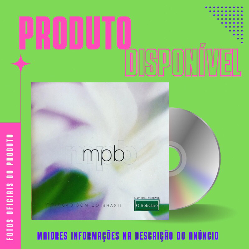 CD MPB COLEÇÃO SOM DO BRASIL - O BOTICÁRIO - Ivete Sangalo, Zizi Possi, Nara Leão, Sandy e Júnior, Elis Regina