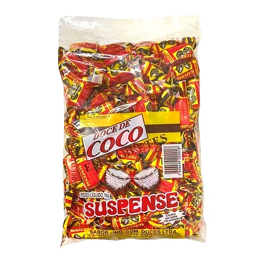 Doce Coco Suspense 1kg bala DURA validade 2026 em Oferta na Shopee