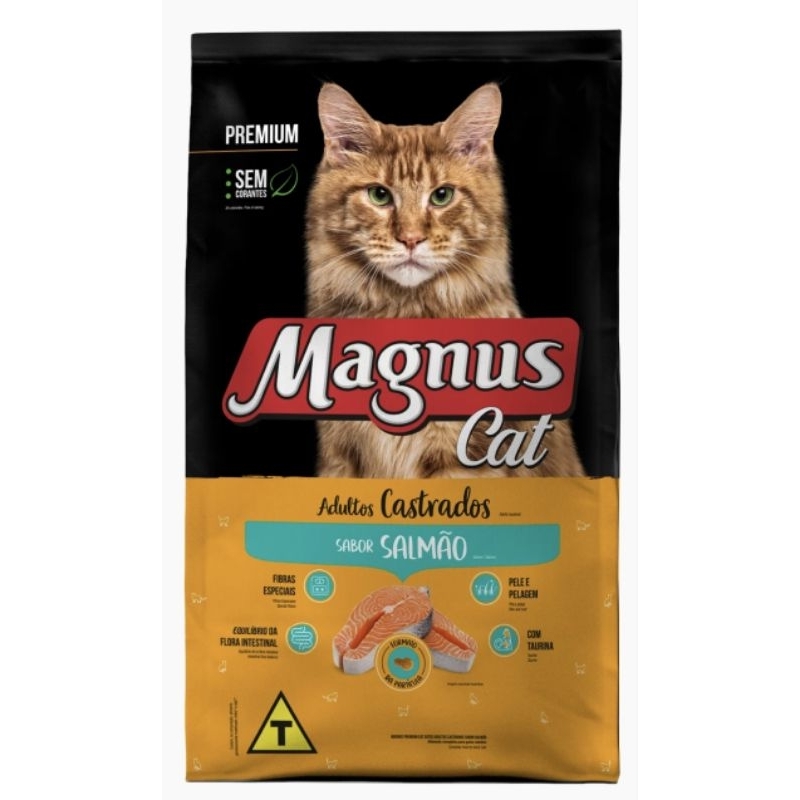 Ração Magnus Cat Premium Gatos Adultos Castrados Salmão 10kg