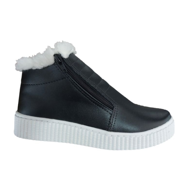 Tenis Botinha Feminino Bota Inverno Forrada Pelos Frio lã peluciada