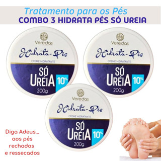 Creme Hidratante para os Pés Só Ureia 10% / Anti Rachadura  200 gr - Veredas