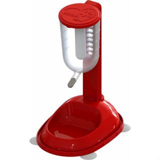 Bebedouro Comedouro Automático Para Cães Gatos Regulável Com Bilha STAR (COR VERMELHO) Promoção Envio Imediato