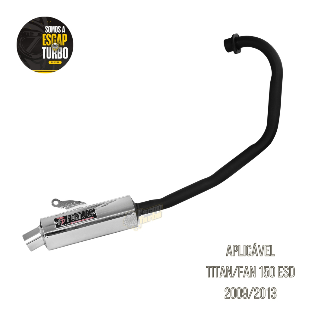 Escapamento Titan 150 Esd 2009/2013 Mini Turbo Cromado