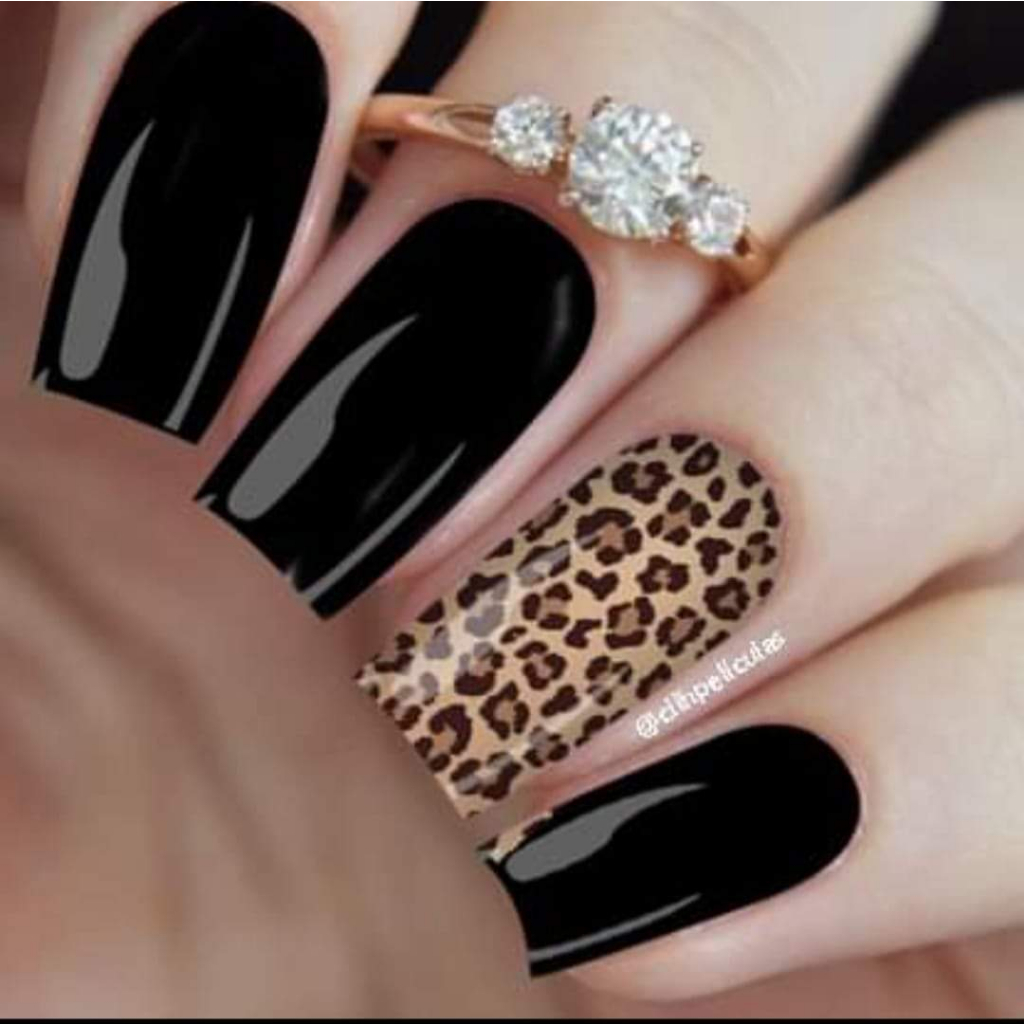 Película de unha cartela com 12 uni - oncinha mod:02 | adesivo de unha | decoração de unha | manicures | ciih películas. em Oferta na Shopee