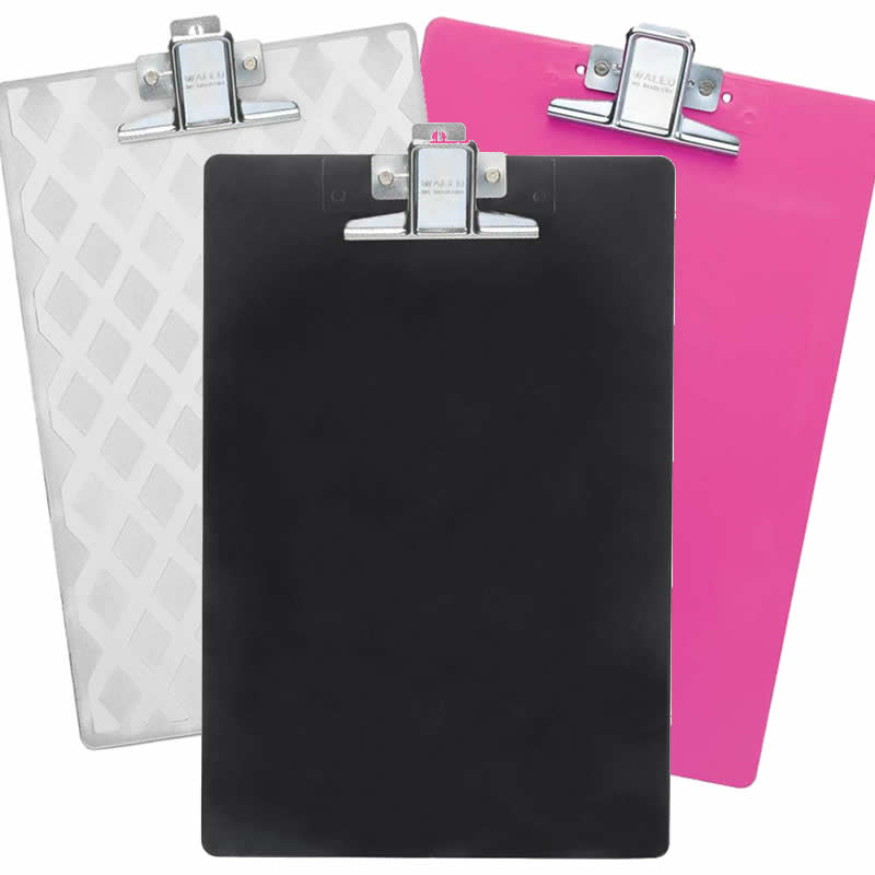 Prancheta Acrílica Moderna Super Metal Cristal Rosa ou Preta Waleu Max Cril
