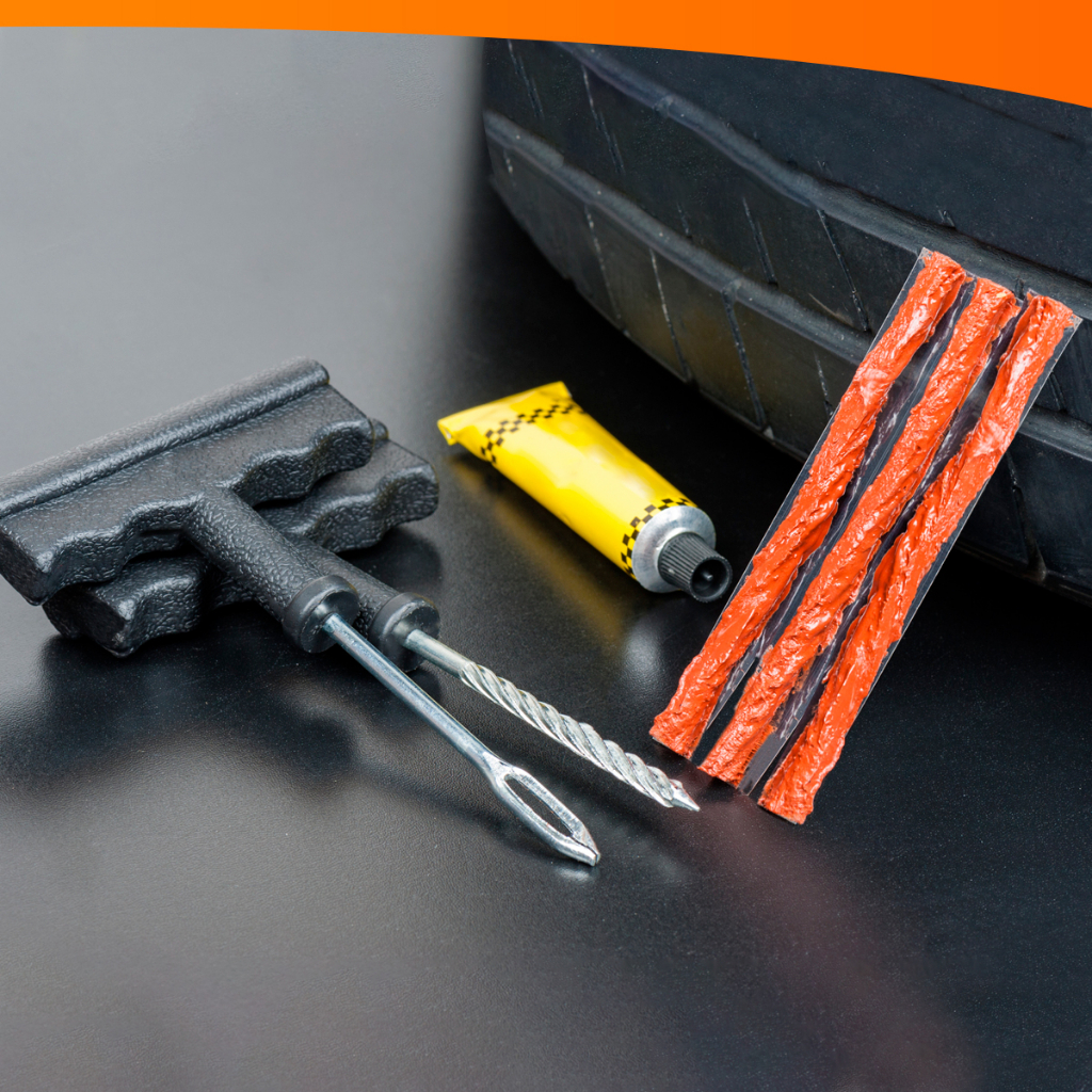 Kit Reparo Remendo Pneu Sem Câmera Macarrão Completo Carro Moto Profissional