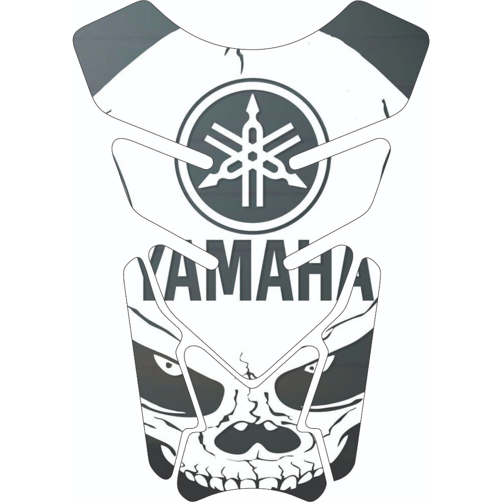 Protetor De Tanque Moto Resinado Tankpad Modelo Yam4ha Branco e Preto Varios Modelos 2221