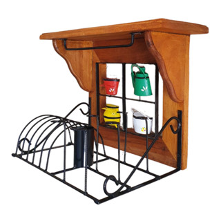 Paneleiro de Parede Escorredor de Pratos e Talheres Rústico de Madeira e Ferro Escorredor de Louças de Parede Paneleiro Rústico de Ferro e Madeira Super Resistente Ideal para Cozinhas ou Areas Gourmet Decoradas Artesanato Rústico