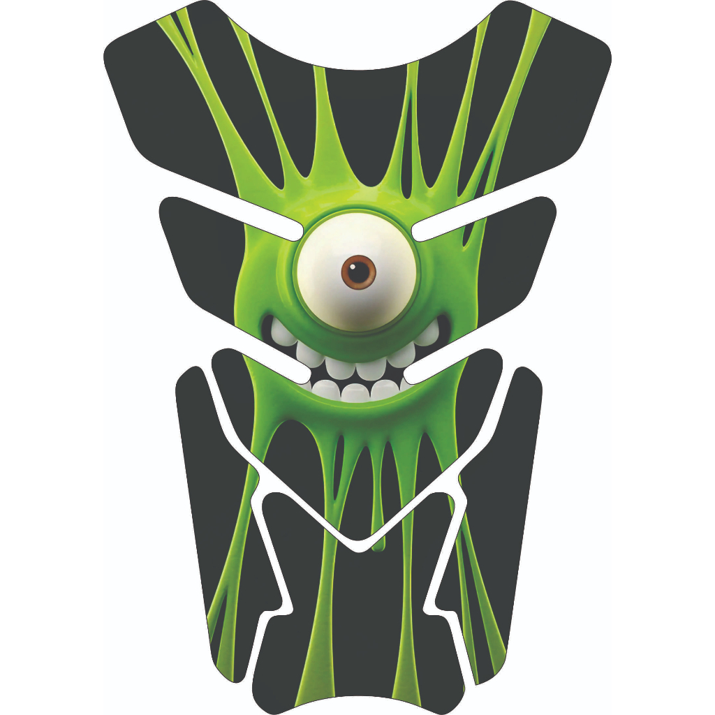 Protetor De Tanque Moto Resinado Tankpad  Modelo Alienígena verde Slime 2232