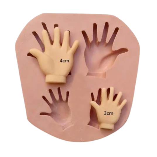 Molde de  Silicone BiscuitdaLu – Kit com 02 Pares de Mãos 3/4cm  (BL1270) Biscuit Artesanato em Oferta na Shopee