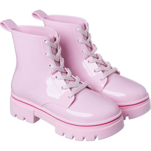 Bota Coturno Infantil Menina Tratorado Rosa Juvenil Camin em Oferta na Shopee